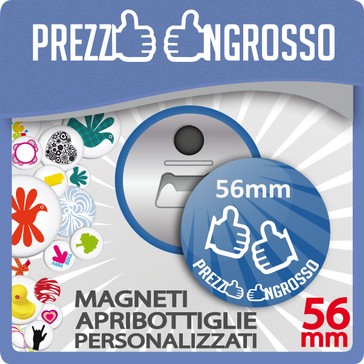 Apribottiglie con magnete personalizzati da 56mm