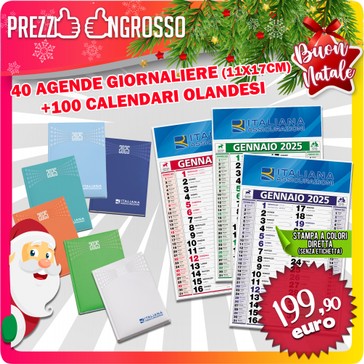 PROMUOVI LA TUA AZIENDA CON LE TUE AGENDE (11x17) E CALENDARI OLANDESI PERSONALIZZATE!