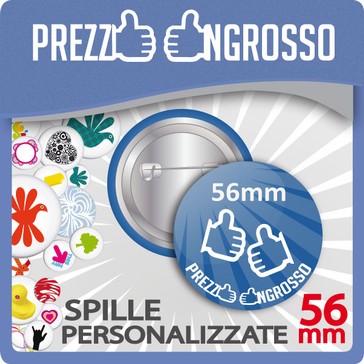 Spille Pins personalizzate da 56mm