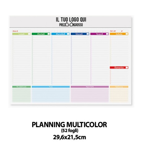 PA806 (MINI PLANNING MULTICOLOR) personalizzato